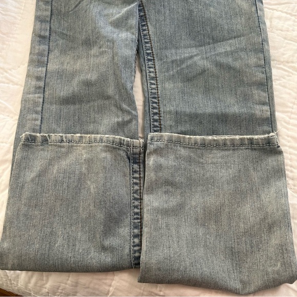 Ariat M7 Rocker Straight Leg Jeans Mens 32X34 Blue Faded Western Slim Fit Grunge - Picture 12 of 16